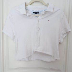 cropped tommy hilfiger collard tshirt